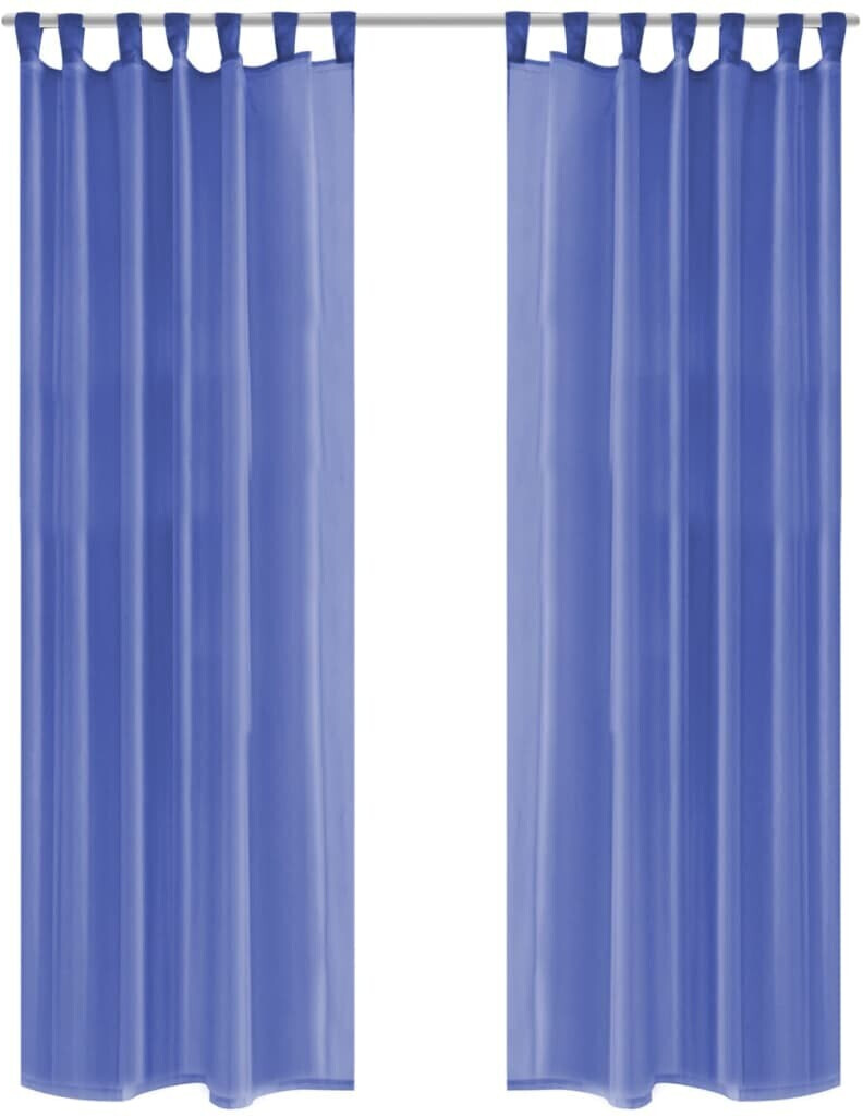 vidaXL Voile curtains 2 pieces 140 x 175 cm royal blue (132245)