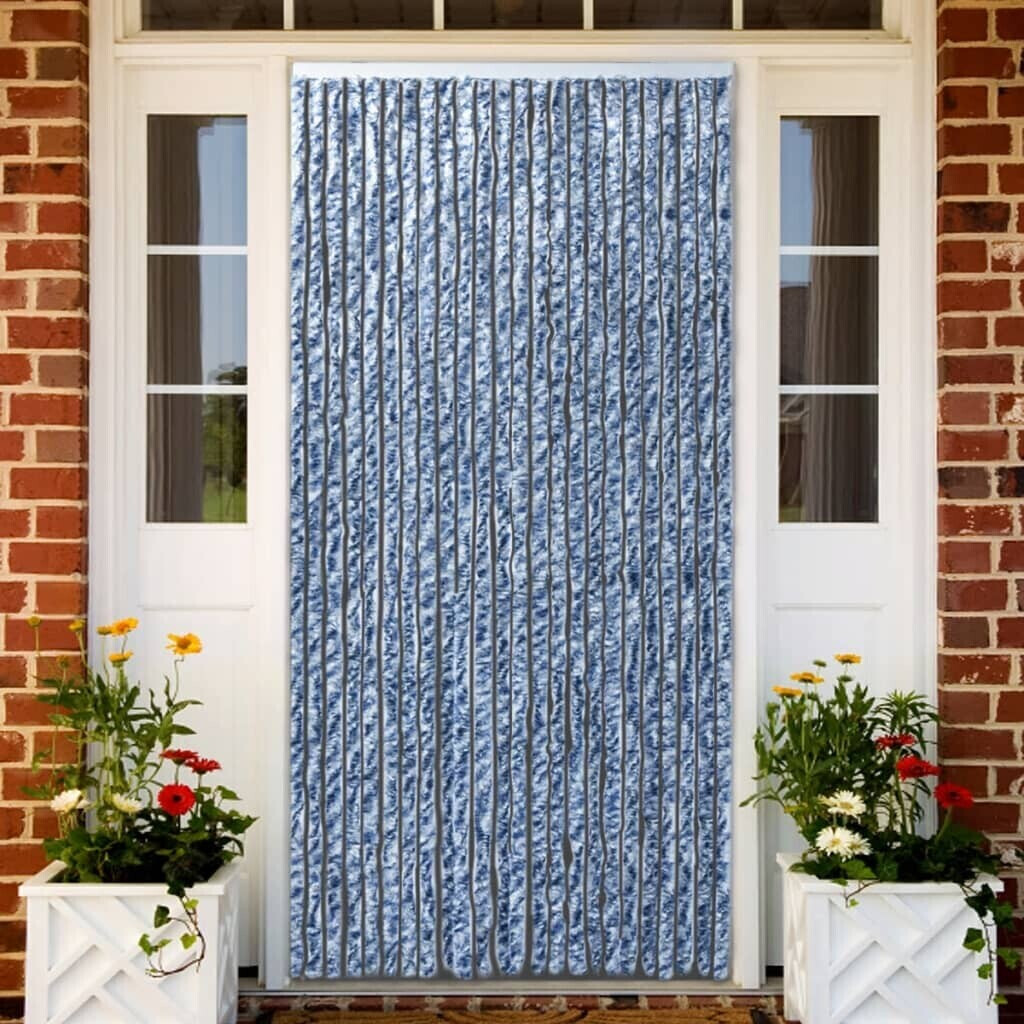 vidaXL Insect protection curtain blue white silver 100x220cm chenille (284275)