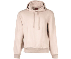 HUGO - Sweat à capuche en molleton de coton avec œillets vintage - Beige