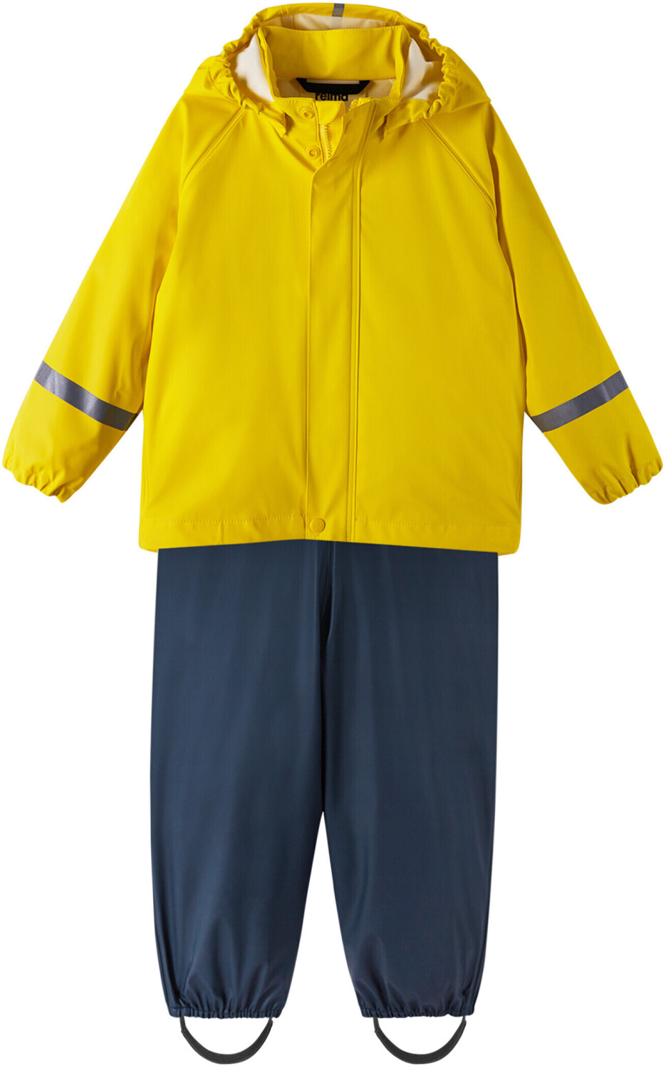 Reima 2-piece set rain jacket and rain trousers lined yellow/navy