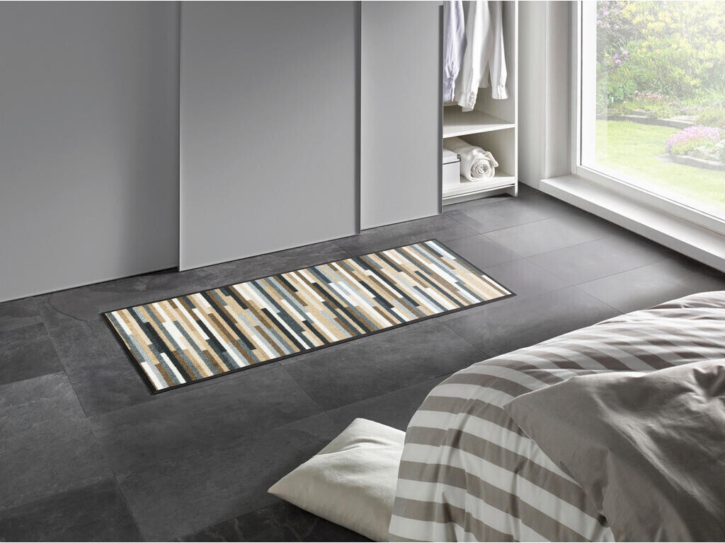 Wash+Dry Fußmatte Mikado Stripes braun-beige/braun-beige 60x140 cm ab 74,62  € | Preisvergleich bei