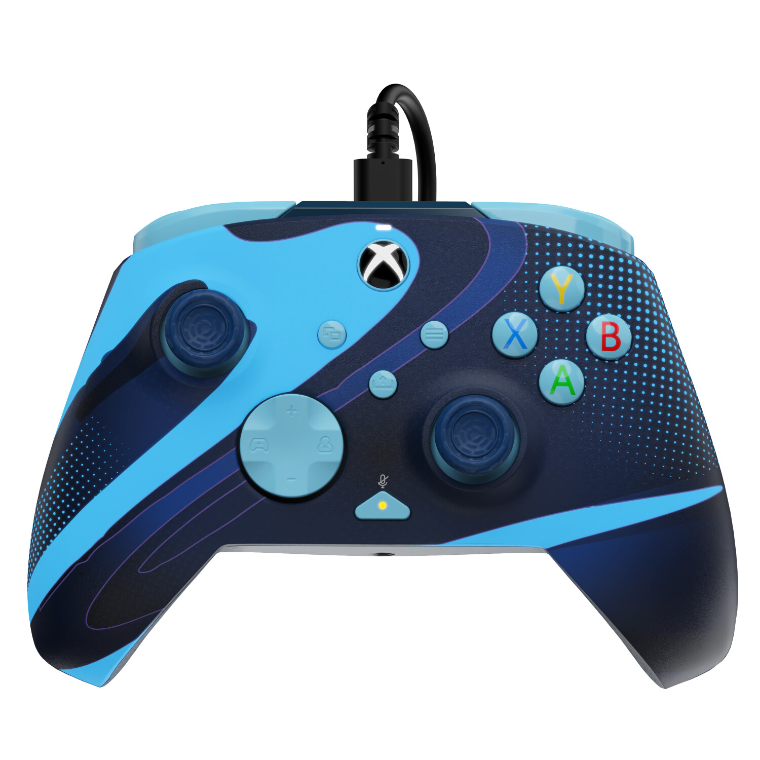 PDP Rematch Xbox Series X|S & PC Advanced Wired Controller GLOW Blue Tide