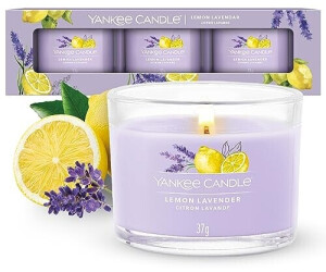 Yankee Candle Lemon Lavender, Auto und Reiseduft, 3er Bonuspack