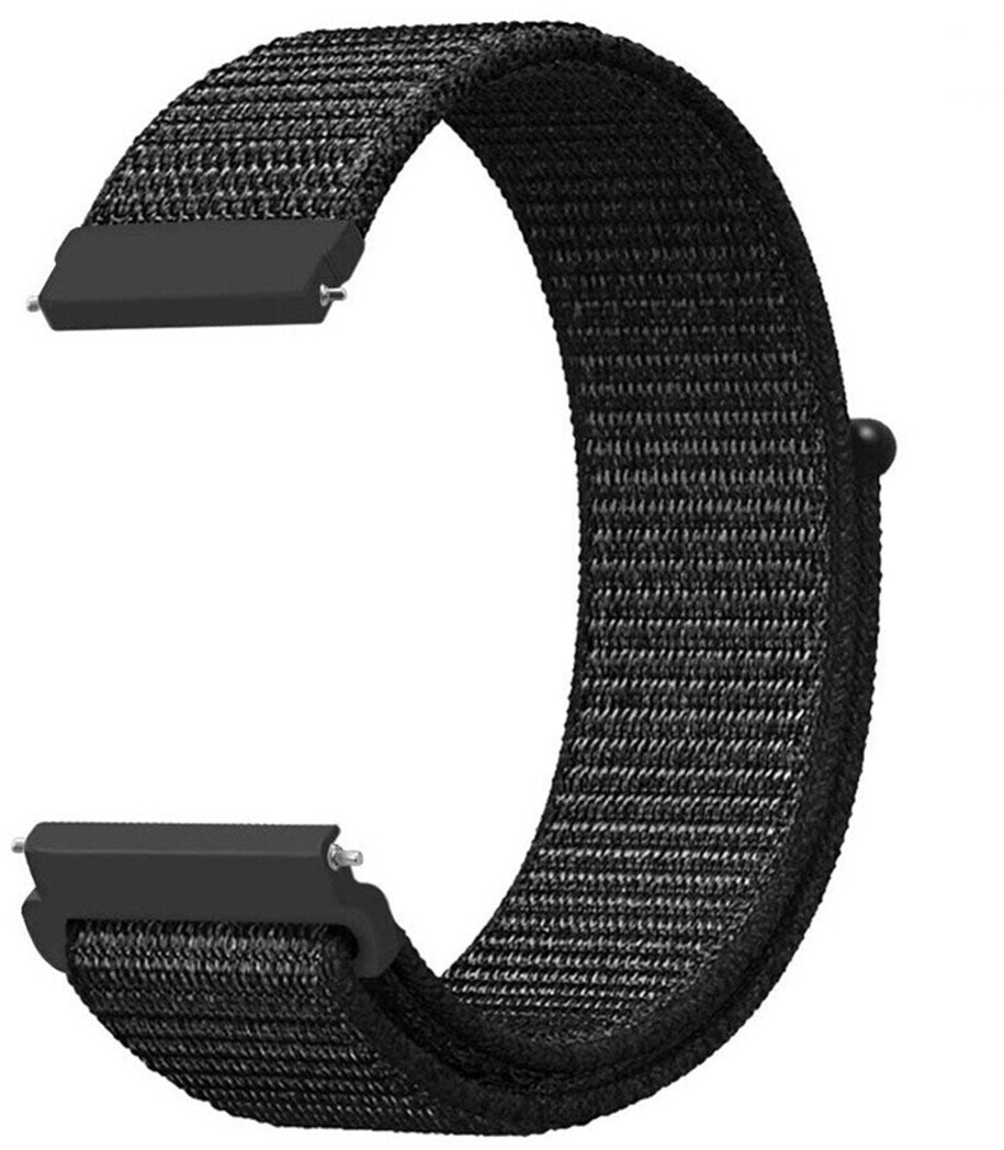 Bracelet Nylon 20mm Pour Garmin - Compatible Forerunner 245/645, Vivoactive 3/5, Venu 2 Plus Etc. - Réglable 15-21 Cm