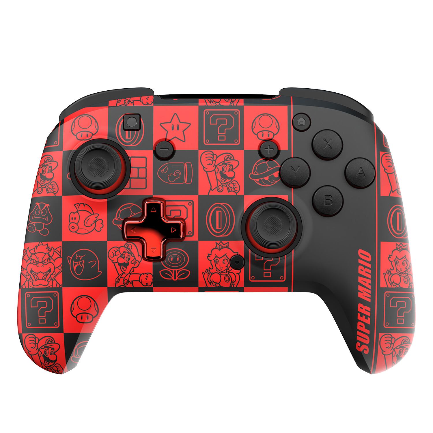 PDP Switch Rematch Glow Wireless Controller Super Mario. Super Icons