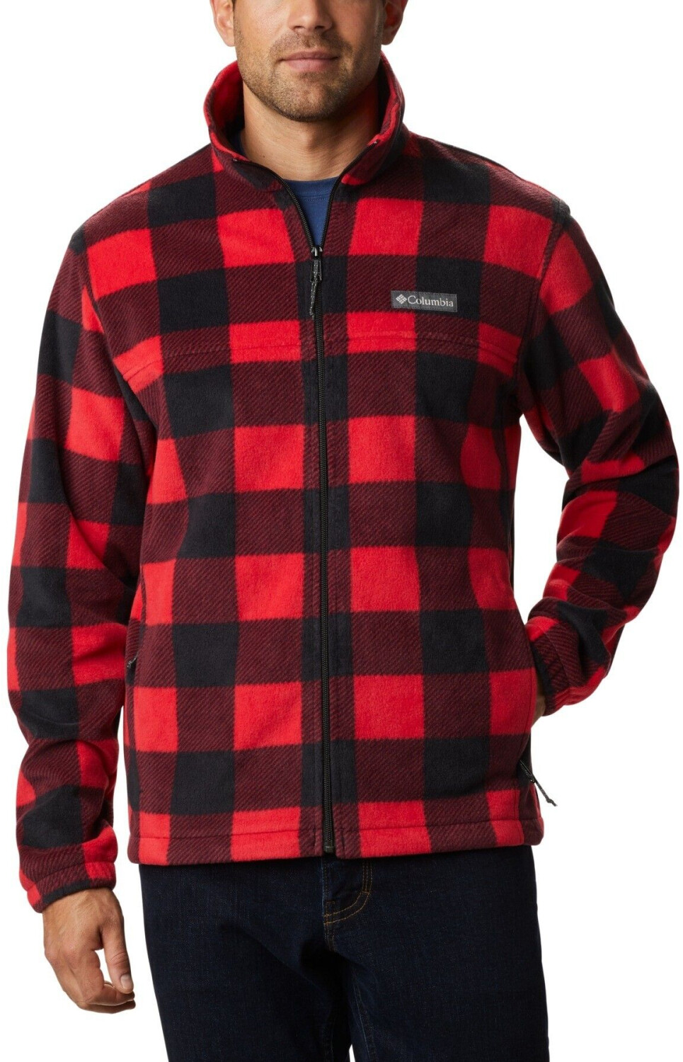 Columbia Steens Mountain Print Fleece Jacket mountain red check print