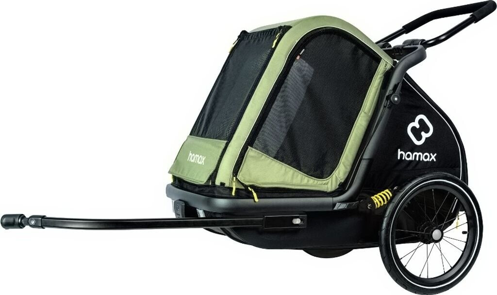 Hamax Pluto dog trailer Medium green/black