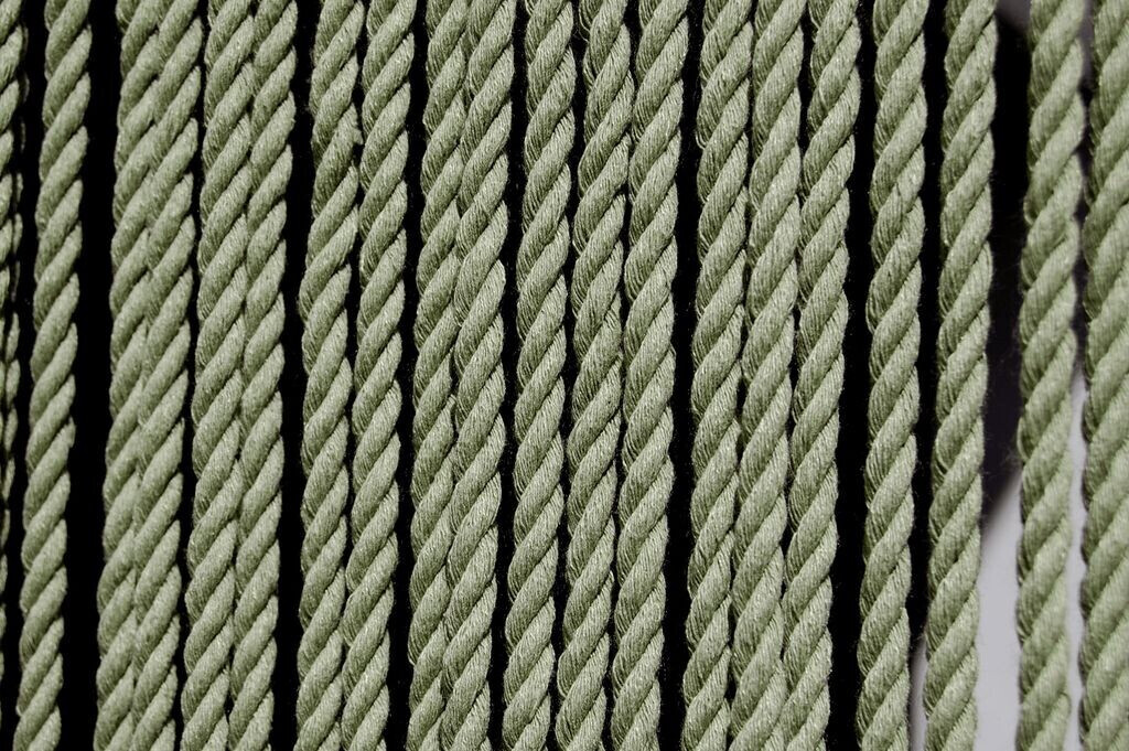 La Tenda CASA TOULON 4 rope curtain olive green 120 x 230 cm (77054)