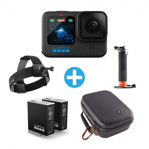 Pack Caméra sport GoPro Hero 12 Noir + Accessoires - Caméra