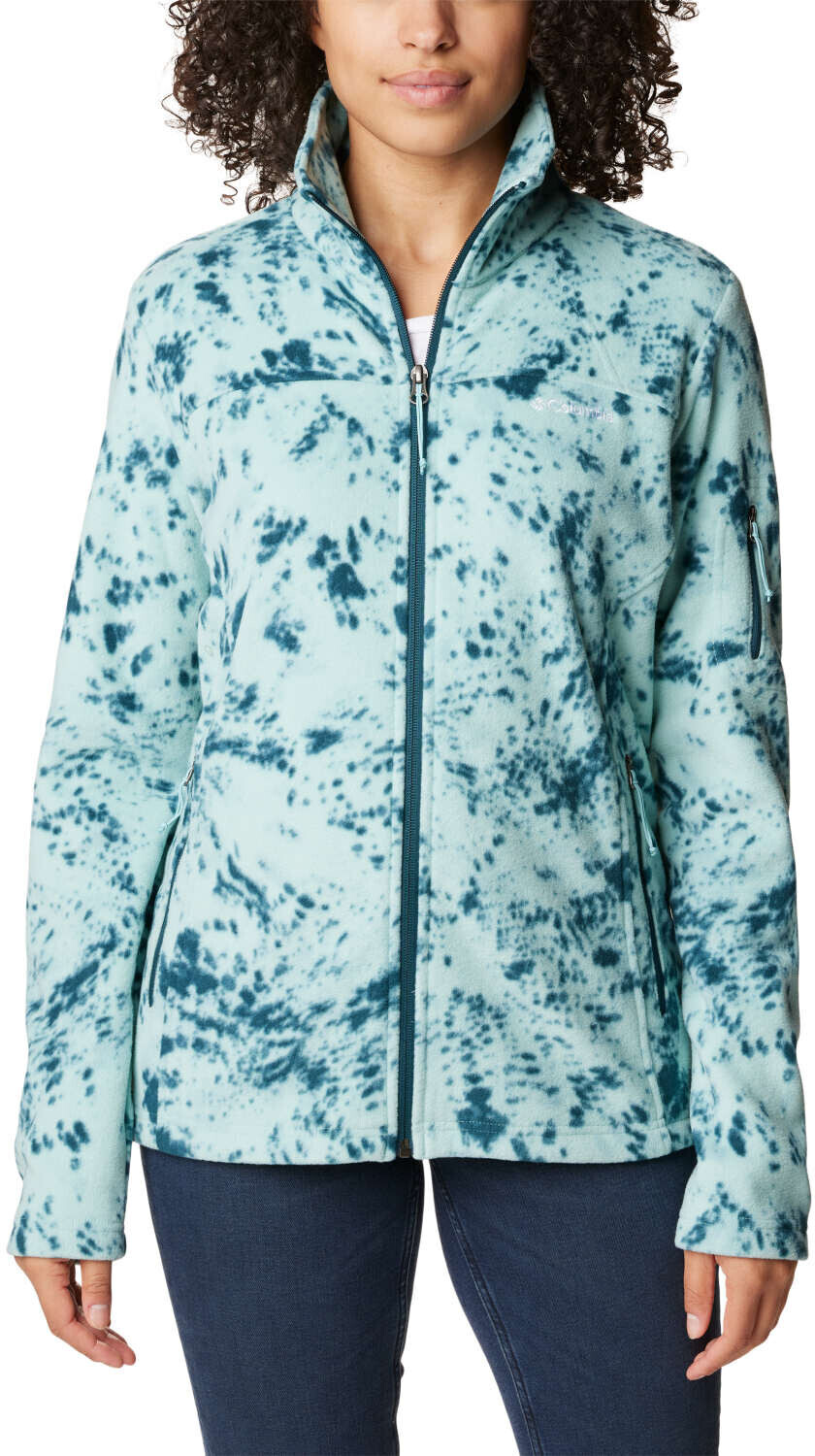 Columbia Fast Trek II Printed Jacket Women aqua haze flurries