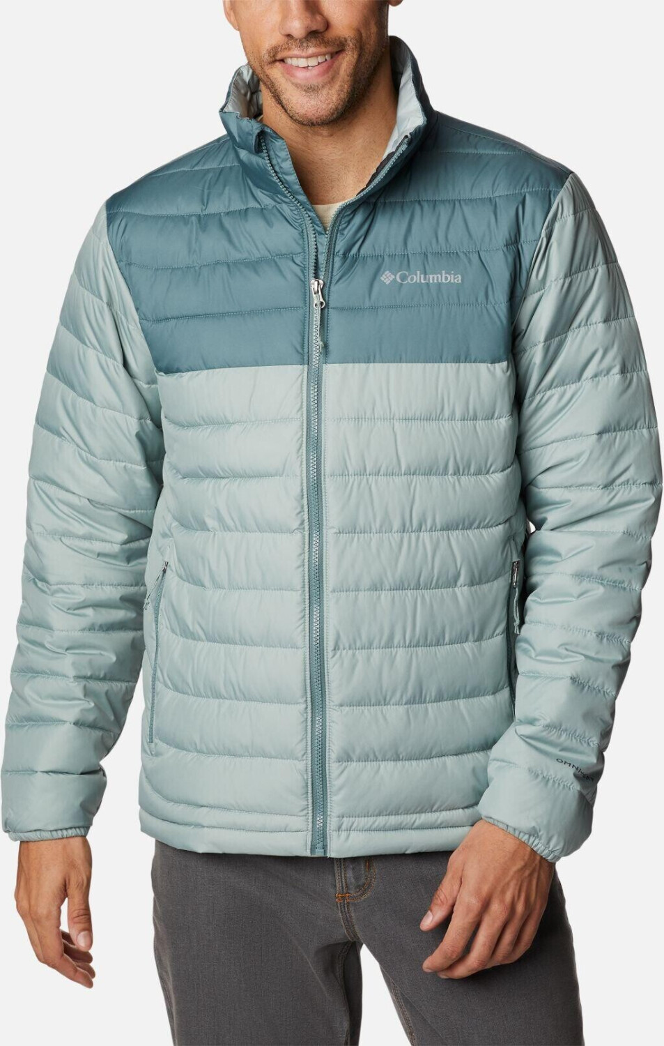 Columbia Powder Lite Hybrid gris chaqueta outdoor hombre
