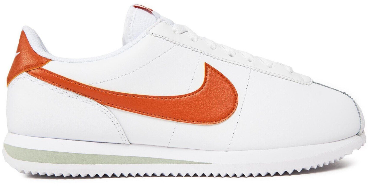 White and orange nike cortez top