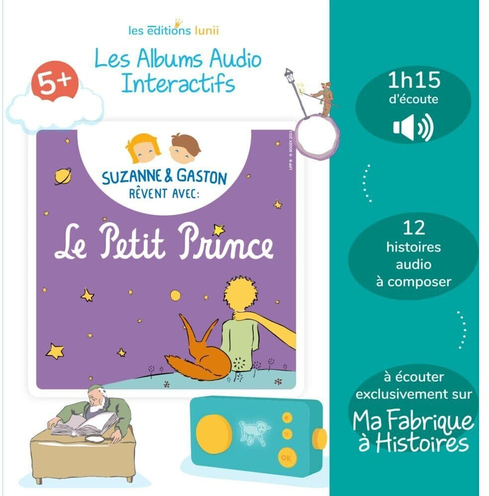 Lunii Livre Audio Suzanne et Gaston rêvent avec le Petit Prince au meilleur  prix sur