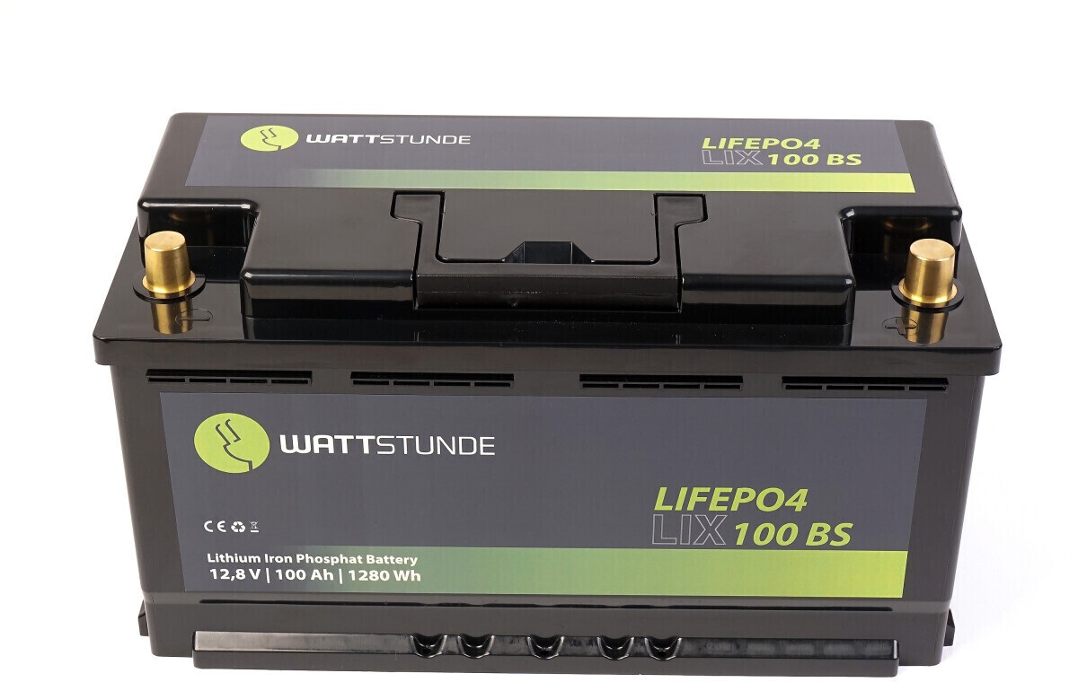 Wattstunde : WATTSTUNDE® Lithium 100Ah LiFePO4 Batterie LIX12-100D-LT