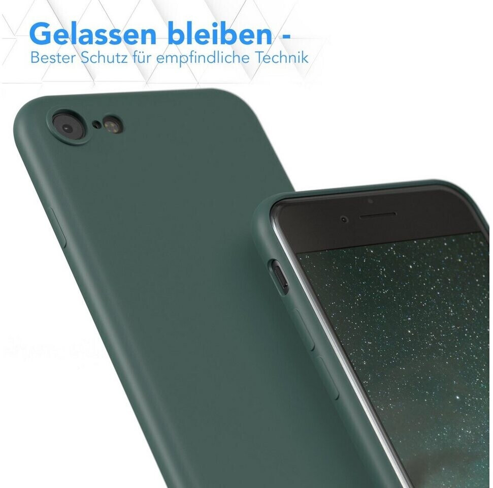 Eazy Case TPU Hülle für Apple iPhone SE 2022/2020 iPhone 8/7 4,7 Zoll, Silikon  Schutzhülle mit Kameraschutz kratzfest bumper Grün / Nachtgrün ab 9,99 €