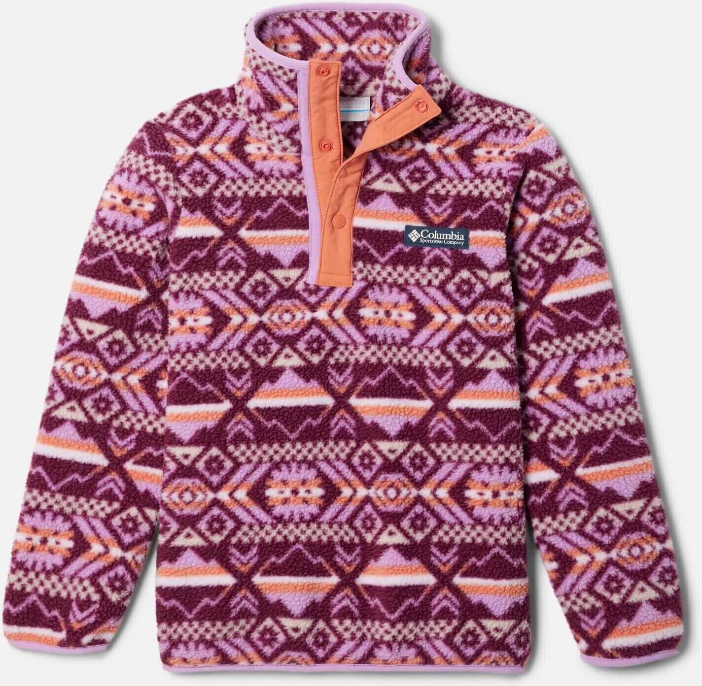 Columbia Helvetia Half Snap Fleece marionberry checkered peaks/gumdrop