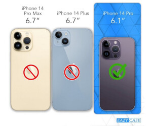 Eazy Case TPU Hülle für Apple iPhone 14 Pro 6,1 Zoll, Silikon Schutzhülle  mit Kameraschutz kratzfest Back Cover Etui Schwarz ab 9,99 €