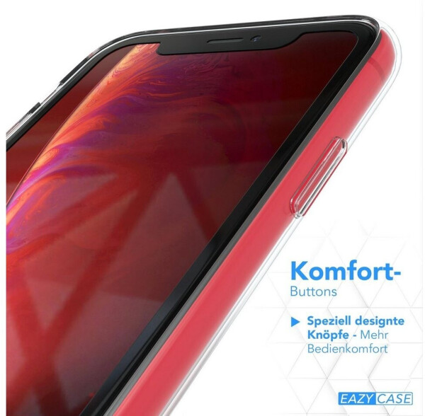 Eazy Case Slimcover Clear für Apple iPhone XR 6,1 Zoll, durchsichtige Hülle Ultra Dünn Silikon Backcover TPU Telefonhülle Klar, Bild 4
