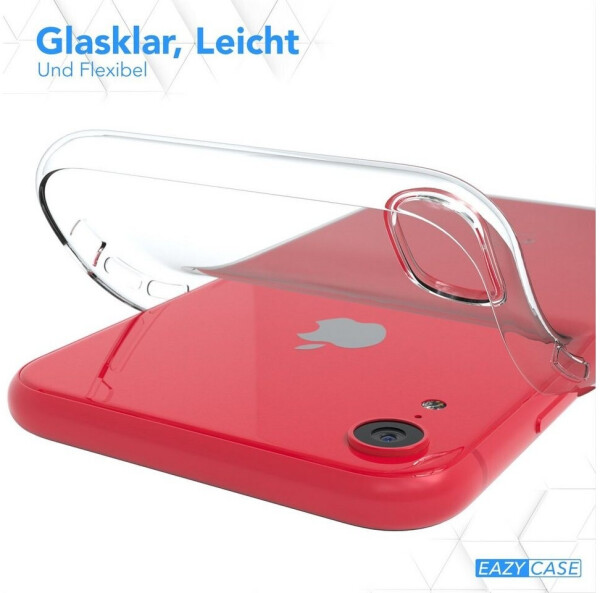 Eazy Case Slimcover Clear für Apple iPhone XR 6,1 Zoll, durchsichtige Hülle Ultra Dünn Silikon Backcover TPU Telefonhülle Klar, Bild 5