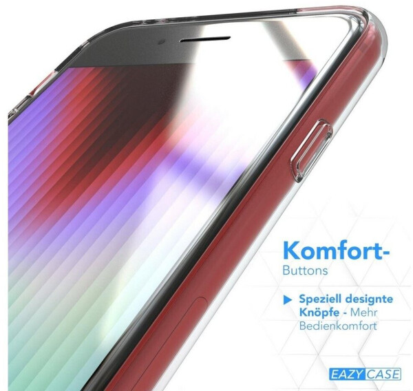 Eazy Case Slimcover Clear für iPhone SE 2022/20, iPhone 8/7 4,7 Zoll, durchsichtige Hülle Ultra Dünn Silikon Backcover TPU Telefonhülle Klar, Bild 4