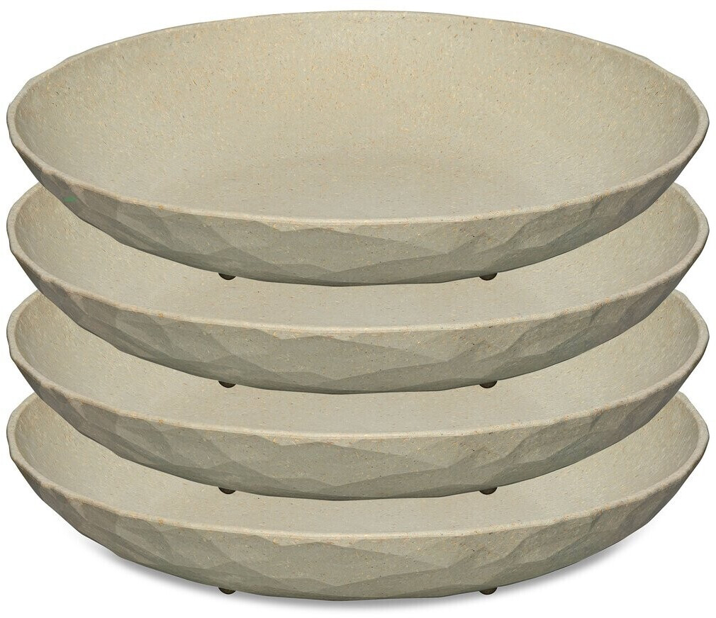 Koziol Club deep plate Ø22cm pack of 4 Nature desert sand