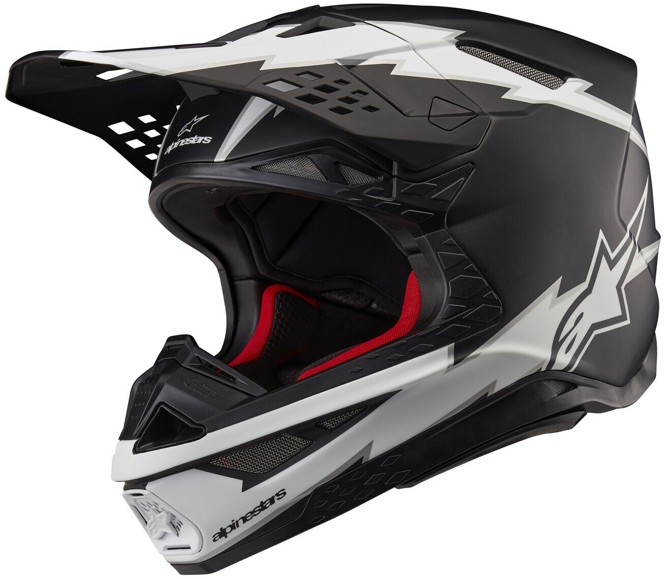 Alpinestars Supertech M10 Helmet S24 Ampress black/white matte