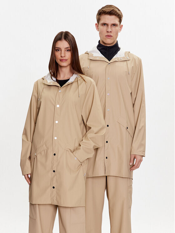 Rains Unisex Long Jacket (12020) sand
