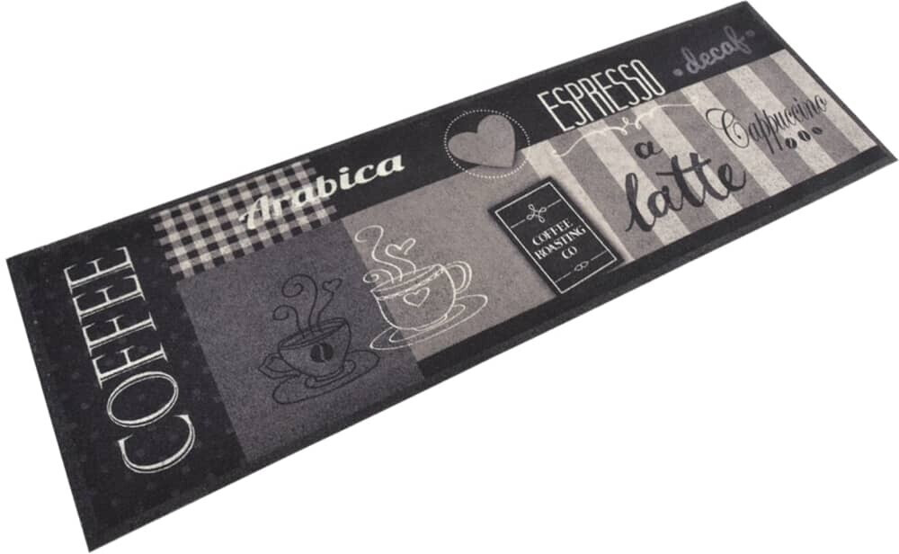 vidaXL Kitchen Rug Washable Coffee Black 60x180 cm Velvet (136556)