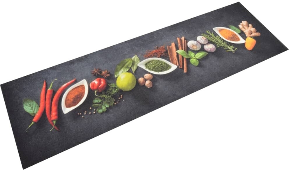 vidaXL Kitchen rug washable spices 45x150 cm velvet (136540)