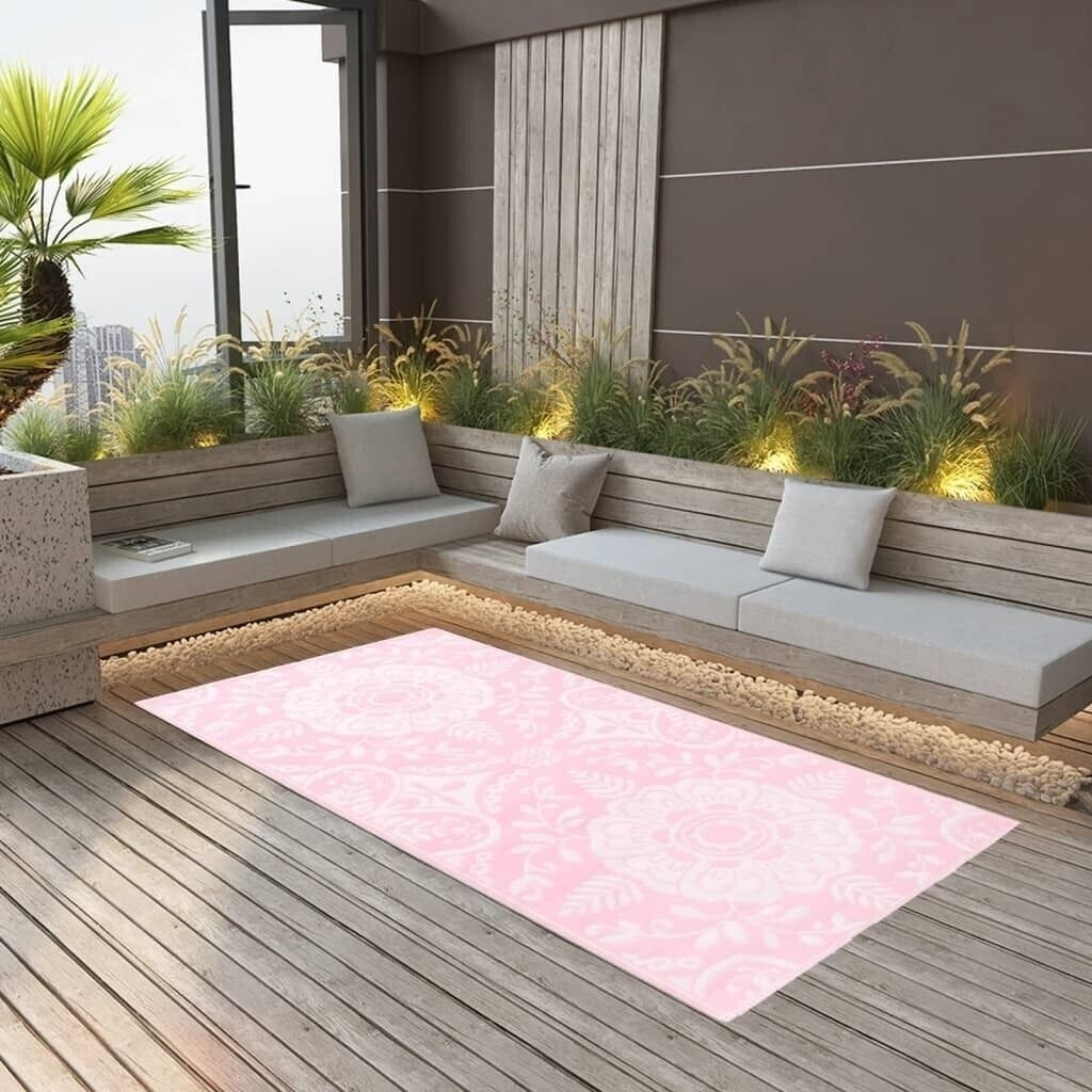 vidaXL Outdoor carpet pink 80x150 cm PP (310456)