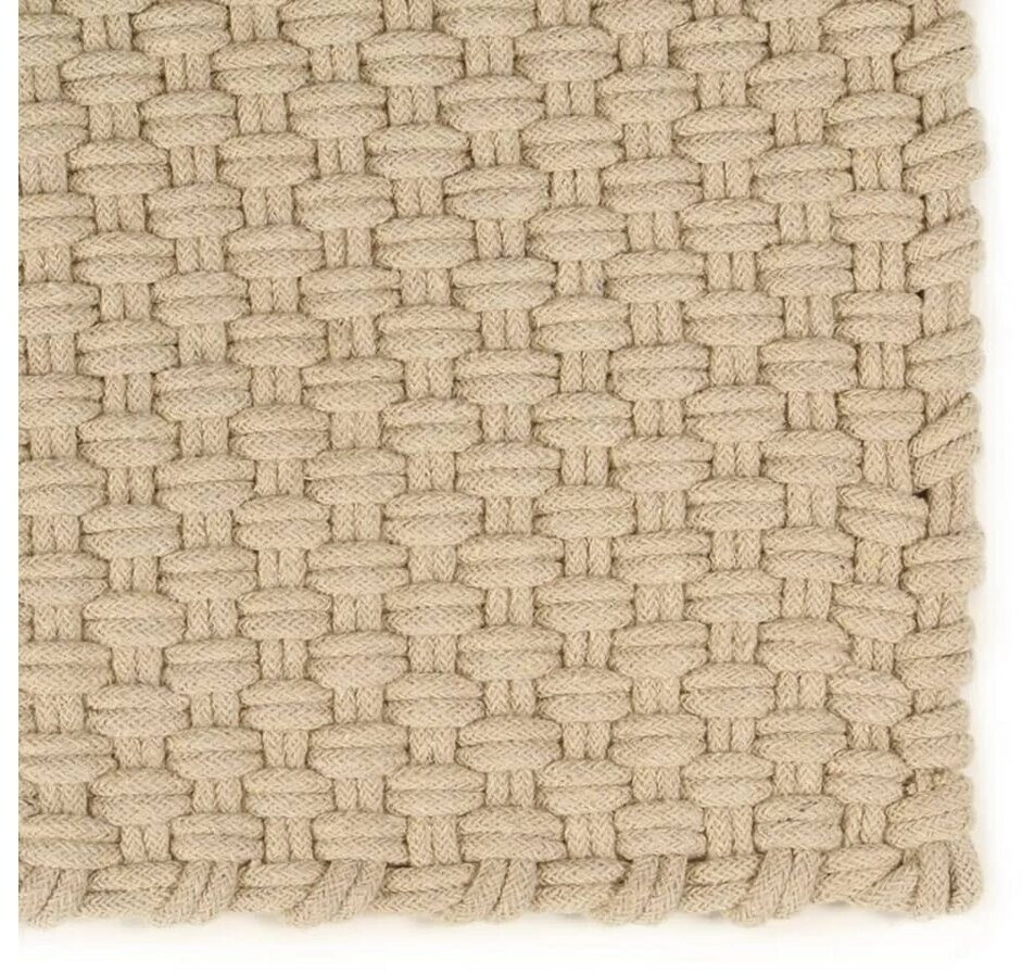 vidaXL Rug Rectangular Natural 120x180 cm Cotton (345111)
