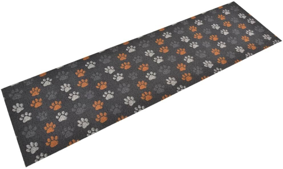 vidaXL Kitchen rug washable paws 45x150 cm velvet (136573)