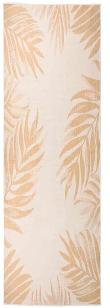 vidaXL Outdoor carpet flat weave 80x250 cm leaf pattern (340856)
