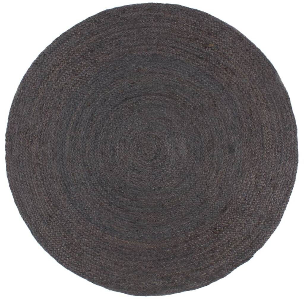 vidaXL Carpet Handmade Jute Round 180 cm Dark Gray (343596)