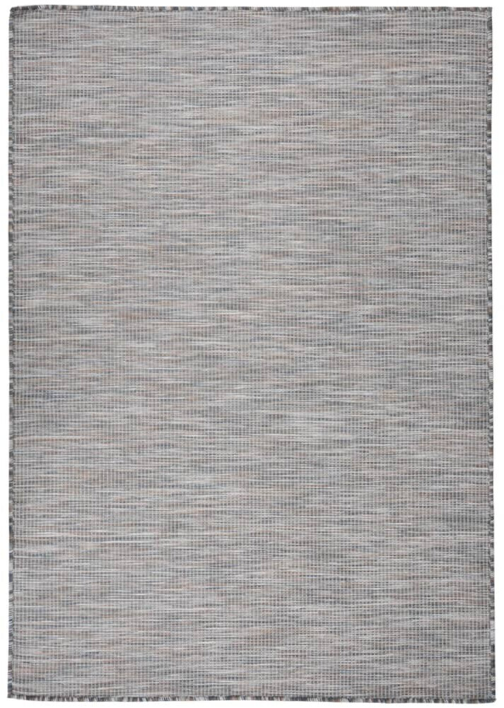 vidaXL Outdoor carpet flat weave 160x230 cm brown/blue (340818)