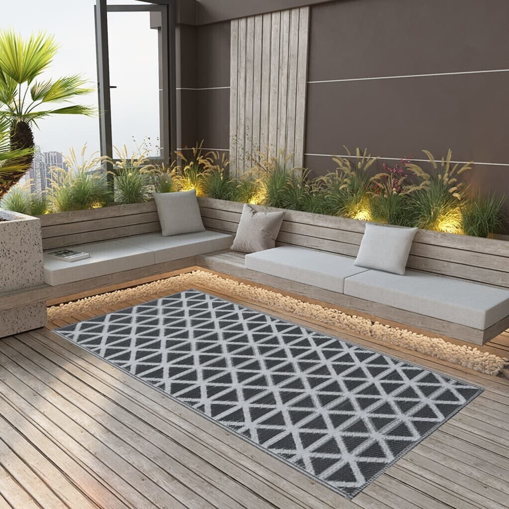 vidaXL Outdoor carpet black 190x290 cm PP (310419)