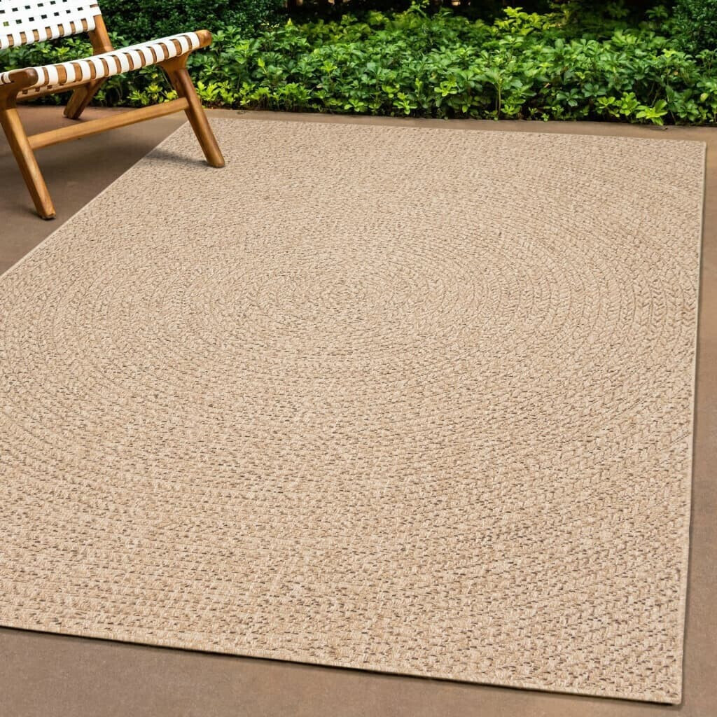 vidaXL Carpet 120x170 cm jute look indoor/outdoor (364839)