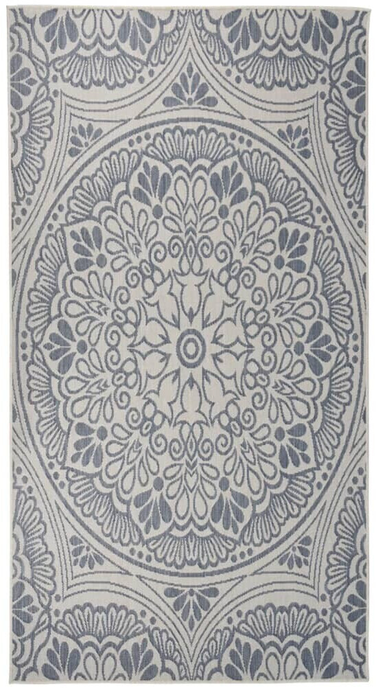 vidaXL Outdoor rug flat weave 80x150 cm blue pattern (340827)