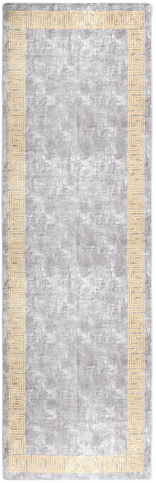 vidaXL Washable Rug 80x300 cm Gray Non-Slip (337935)