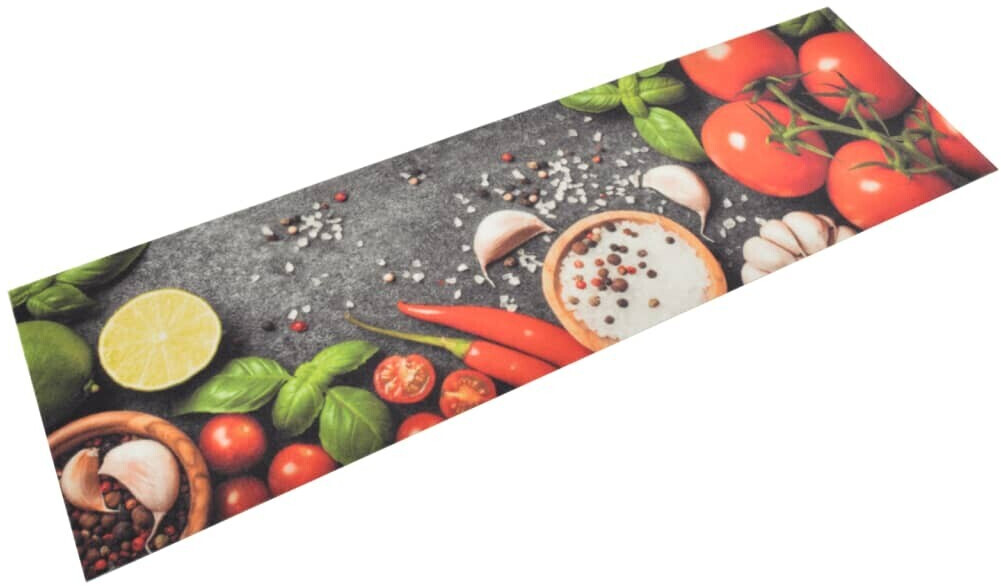 vidaXL Kitchen rug washable vegetables 45x150 cm velvet (136537)