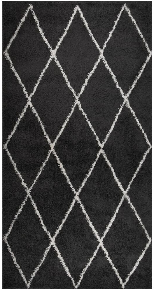 vidaXL Rug Shaggy high pile cream/anthracite 80x150 cm (342158)