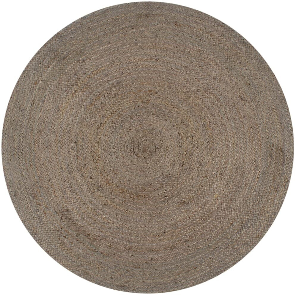 vidaXL Carpet Handmade Jute Round 90 cm Gray (133662)