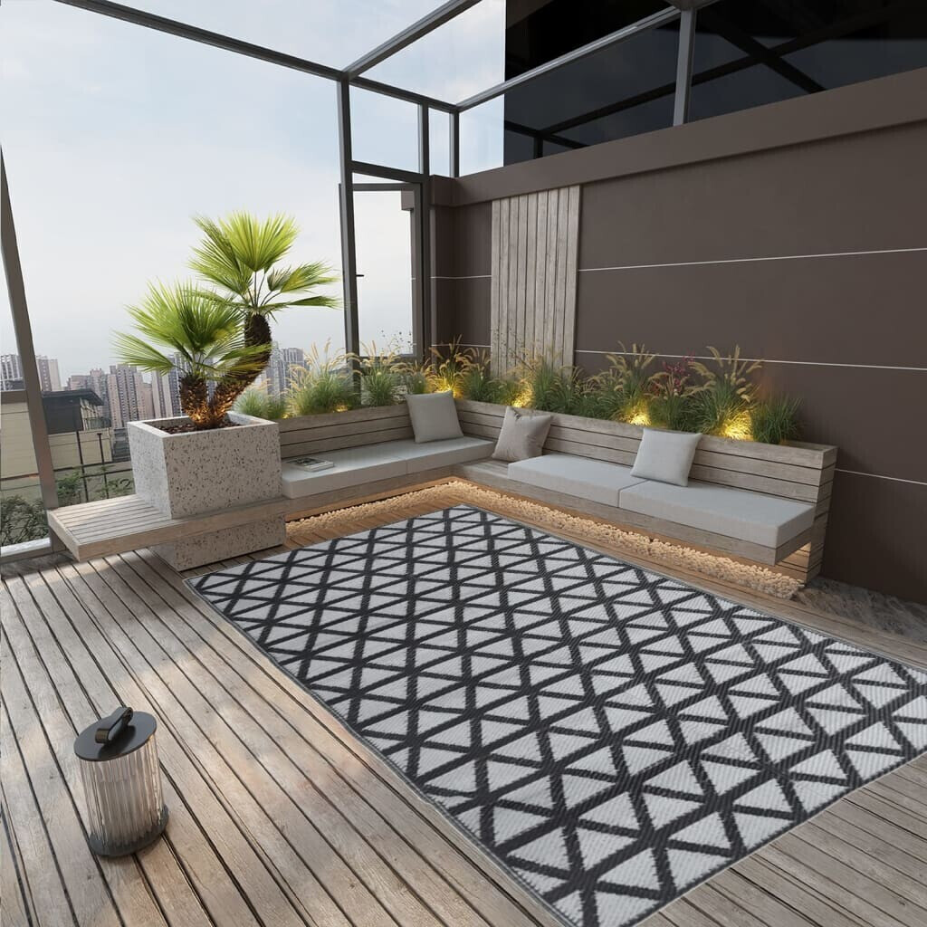 vidaXL Outdoor carpet black 140x200 cm PP (317007)