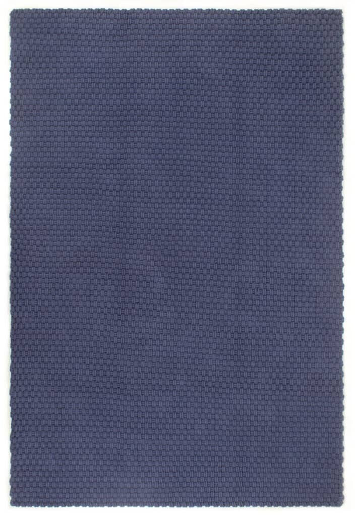 vidaXL Rug Rectangular Navy Blue 120x180 cm Cotton (345126)