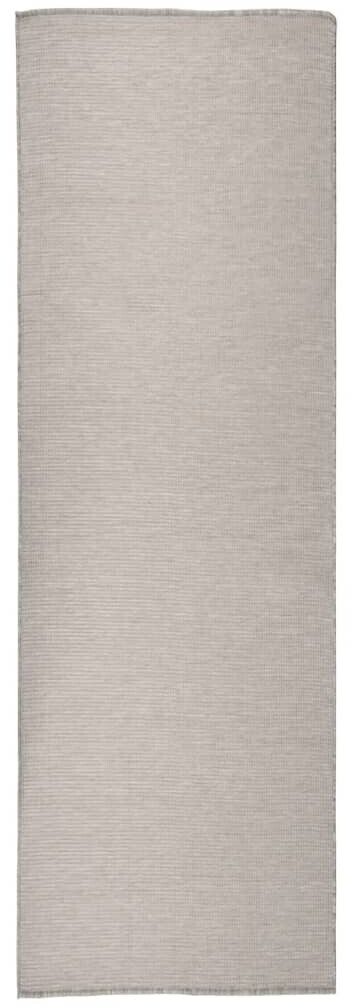 vidaXL Outdoor carpet flat weave 80x250 cm taupe (340779)