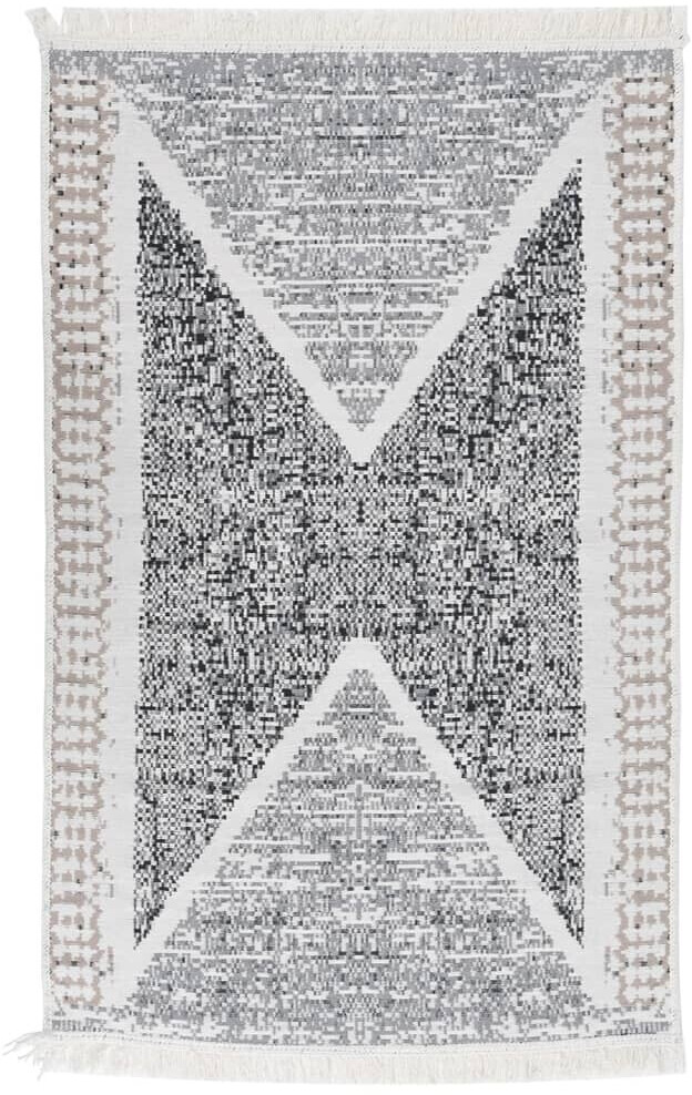 vidaXL Carpet black/gray 160x230 cm cotton (340091)