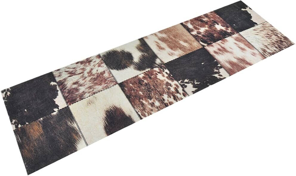 vidaXL Kitchen rug washable animal fur 60x180 cm velvet (136577)