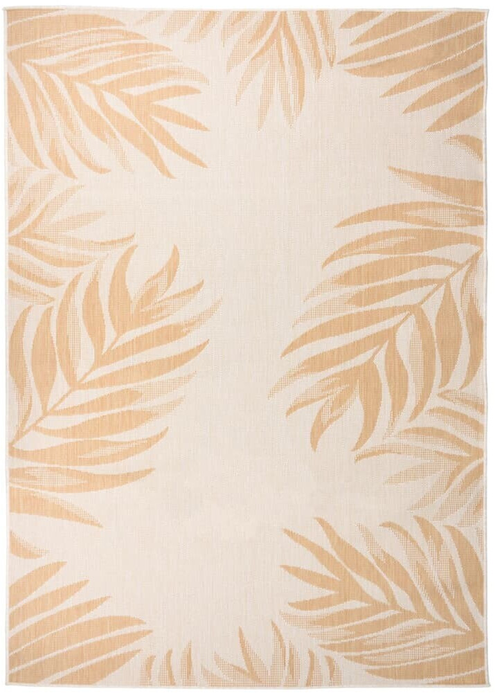 vidaXL Outdoor carpet flat weave 140x200 cm leaf pattern (340859)