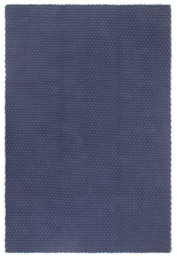vidaXL Rectangular Rug Navy Blue 160x230 cm Cotton (345127)