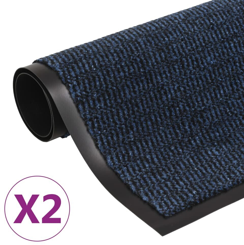 vidaXL Dirt trapper mats 2 pieces. Rectangular tufted 80x120cm blue (3051612)